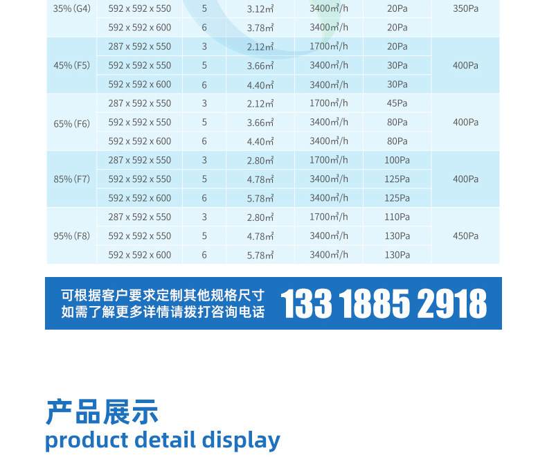 中效袋式過濾器 中效袋式過濾器